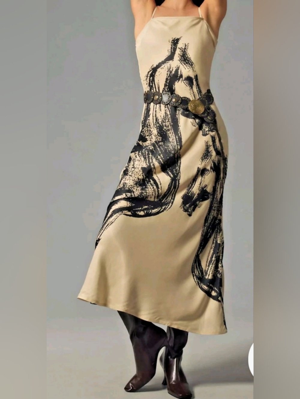 Anthropologie Slip Horse Print Maxi Dress